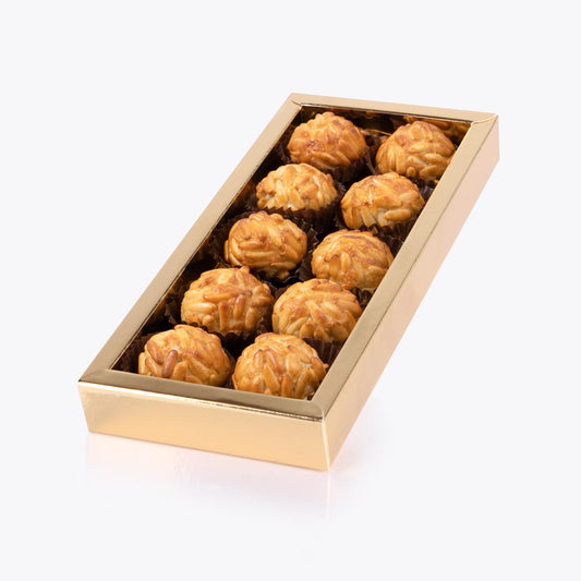Panellets de pinones caja regalo 10 uds en formato a granel.