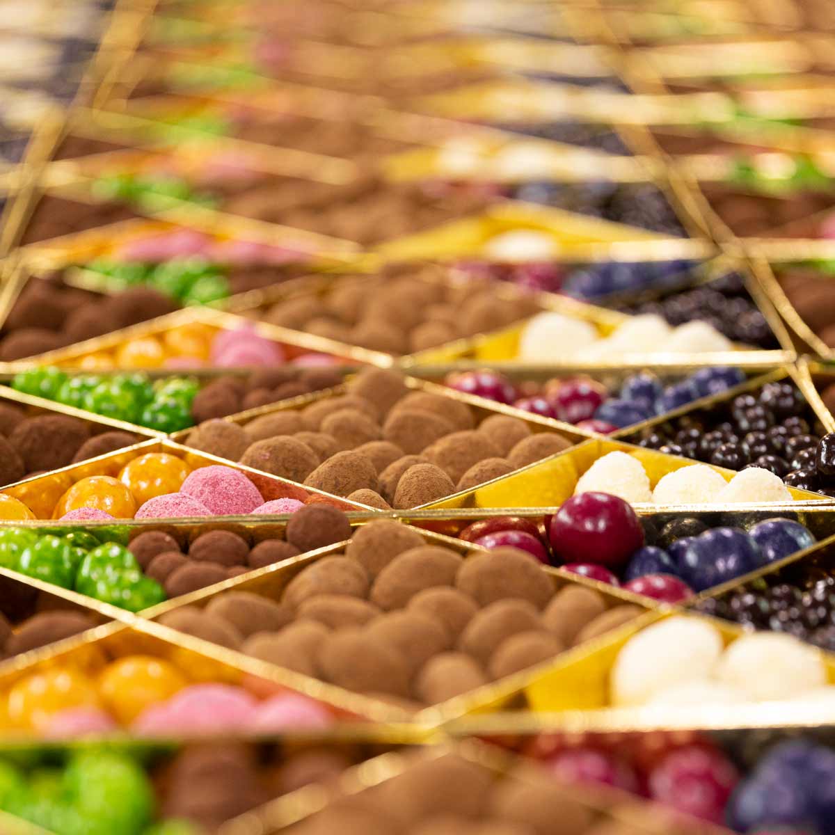 Presentación de Perlas surtidas caja n3 450g, en formato a granel.