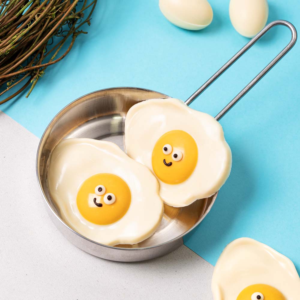 Huevo frito, disponible en presentación a granel.