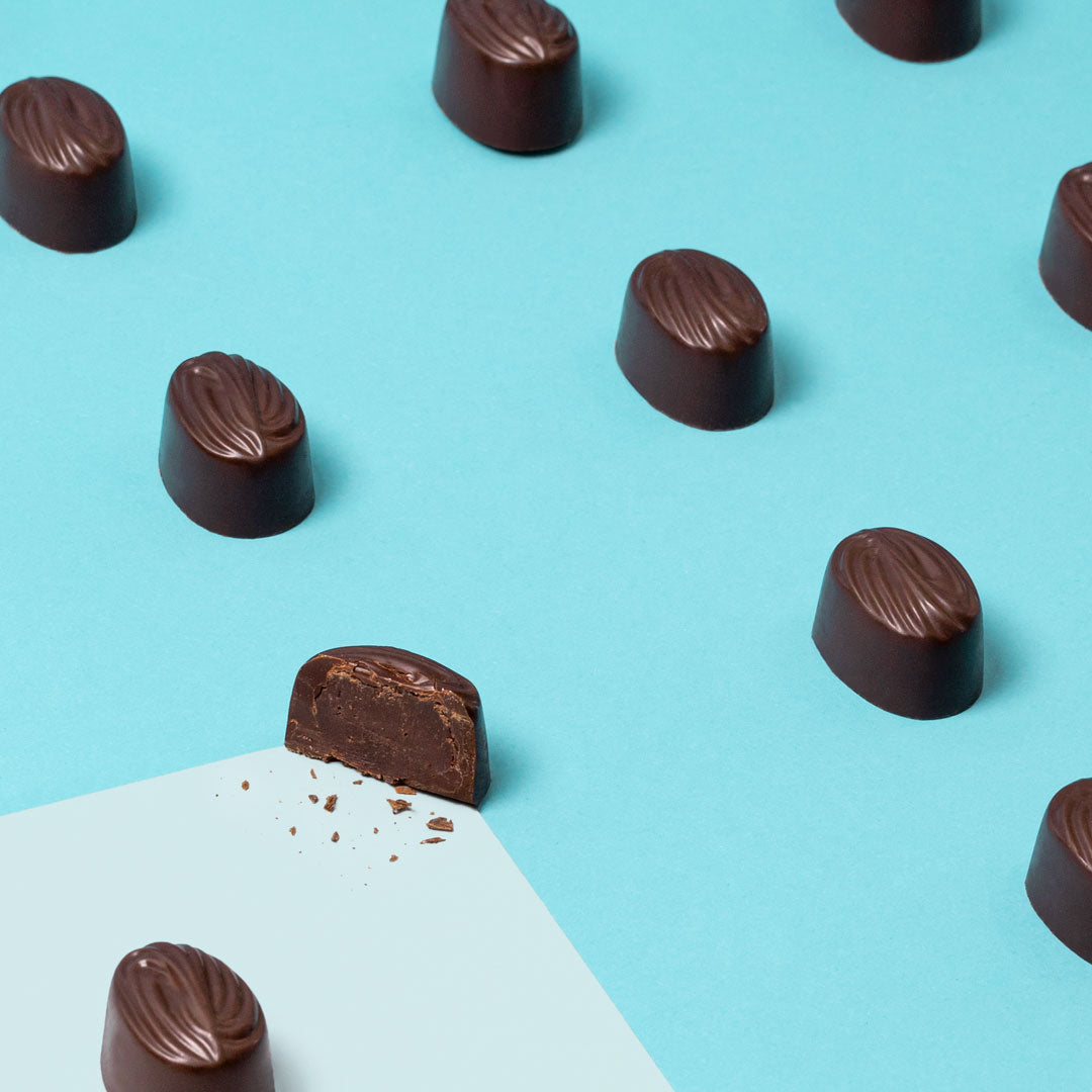 Bombones sin azucar caja 300g, presentación a granel.