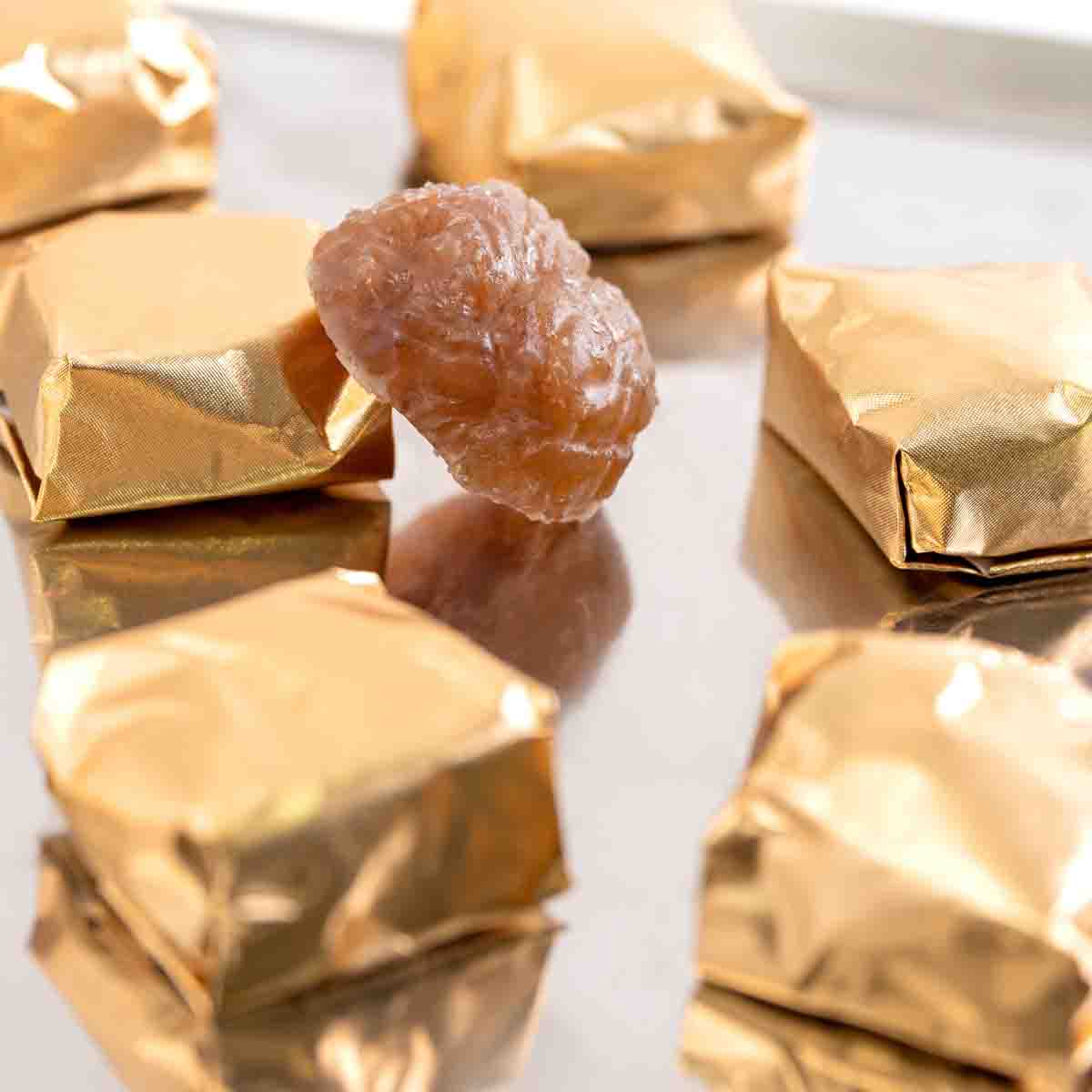 Marron glace bolsa 290g en formato a granel.