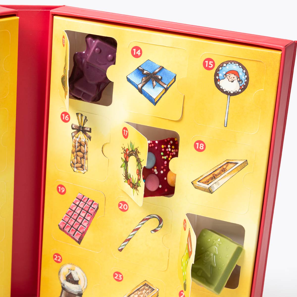 Presentación de Calendario de adviento ninos, en formato a granel.