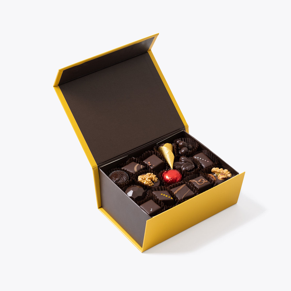 Bombones negros caja 500g en formato a granel.