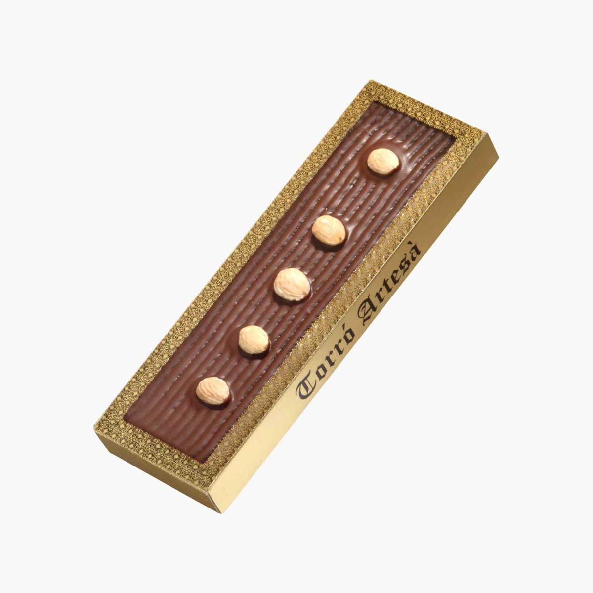 Presentación de Turron praline de almendra leche 300g, en formato a granel.