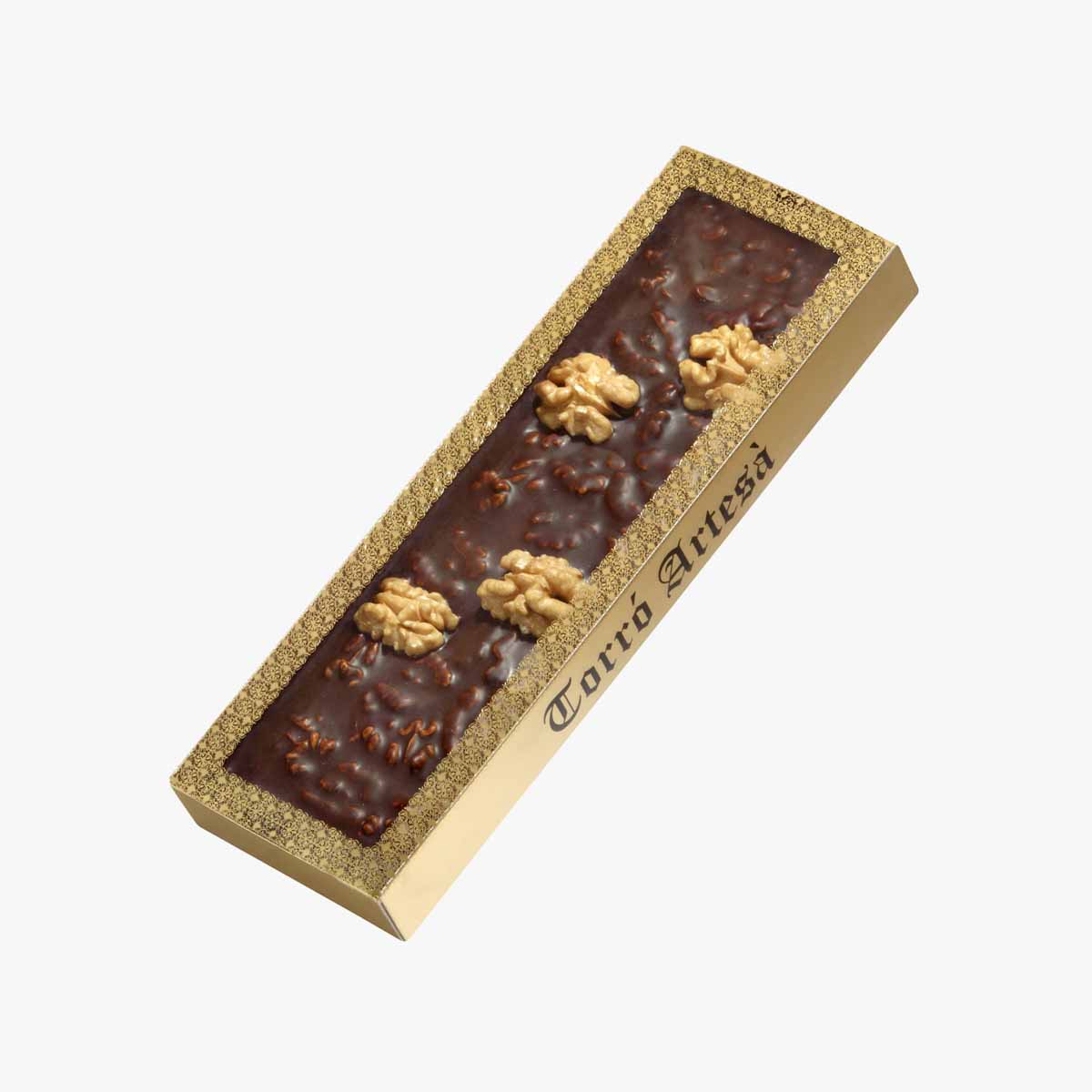 Turron choco nuez negro 300g, presentación a granel.