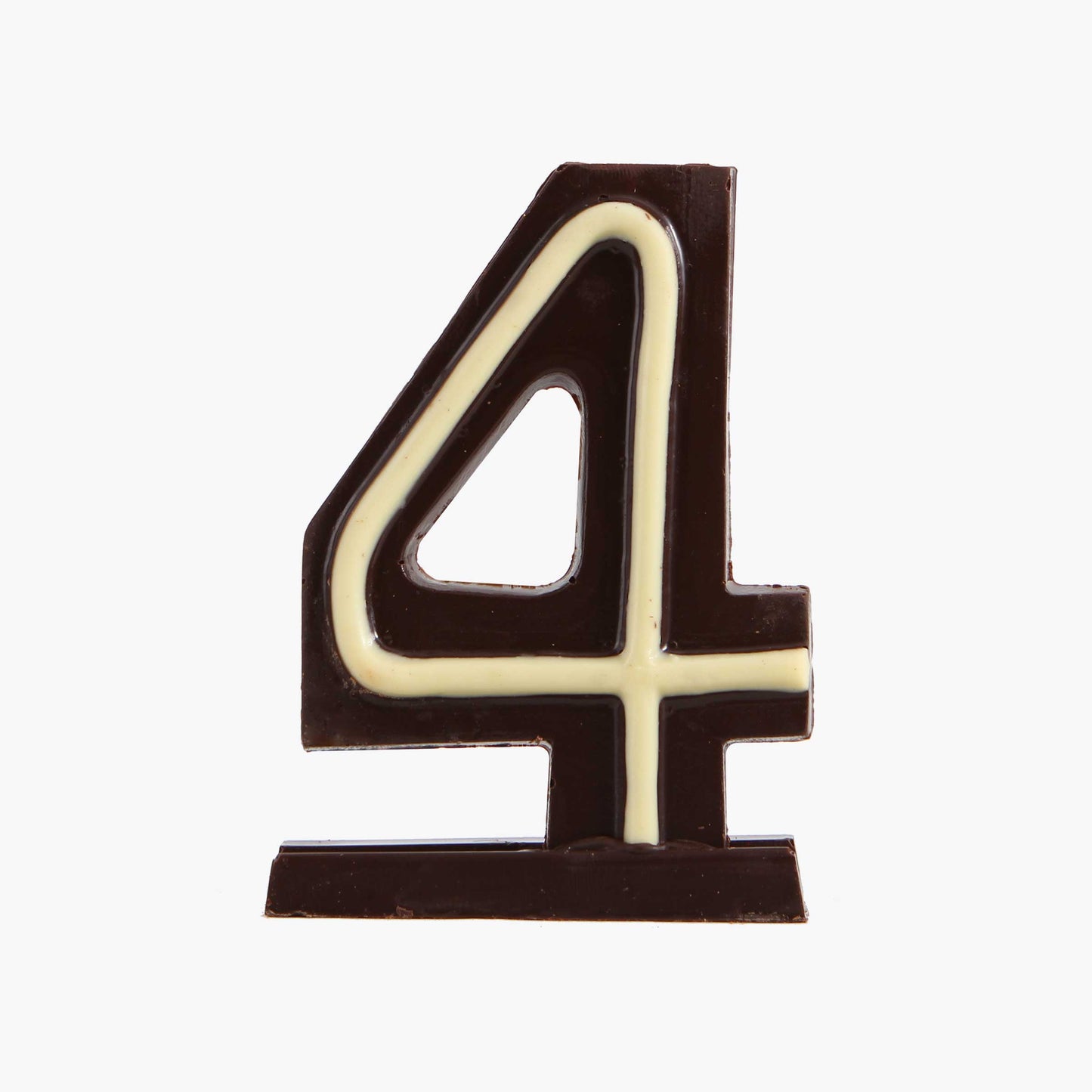 Vela cumpleanos de chocolate n4, disponible en presentación a granel.