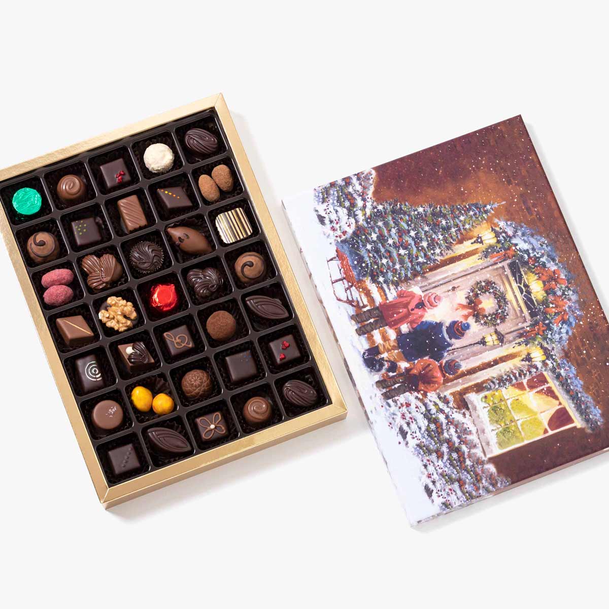 Bombones surtidos caja lujo 35uds en formato a granel.