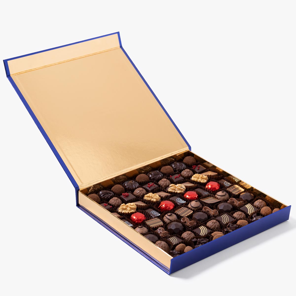 Bombones surtidos caja 700g, disponible en presentación a granel.