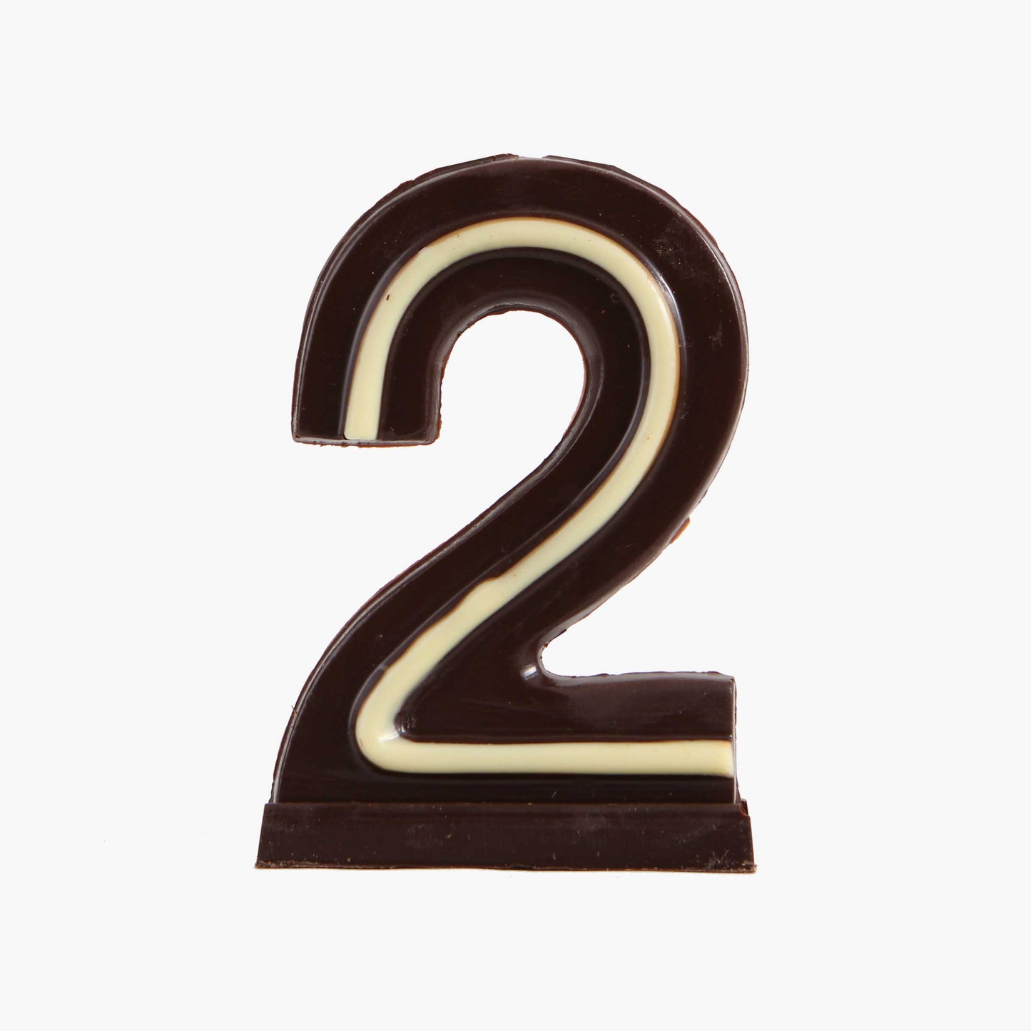 Vela cumpleanos de chocolate n2 en formato a granel.