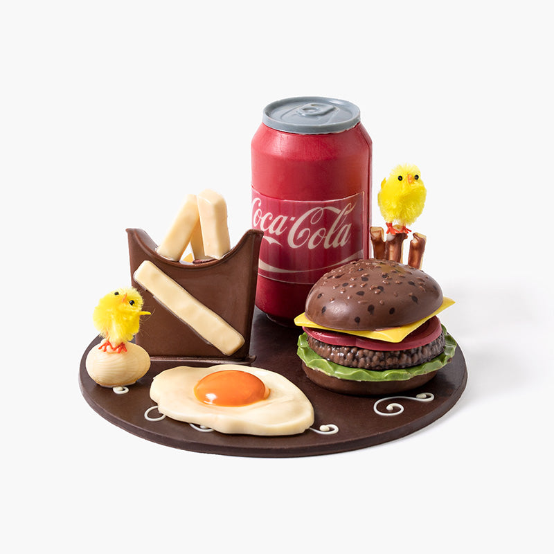 Hamburguesa coca cola en formato a granel.