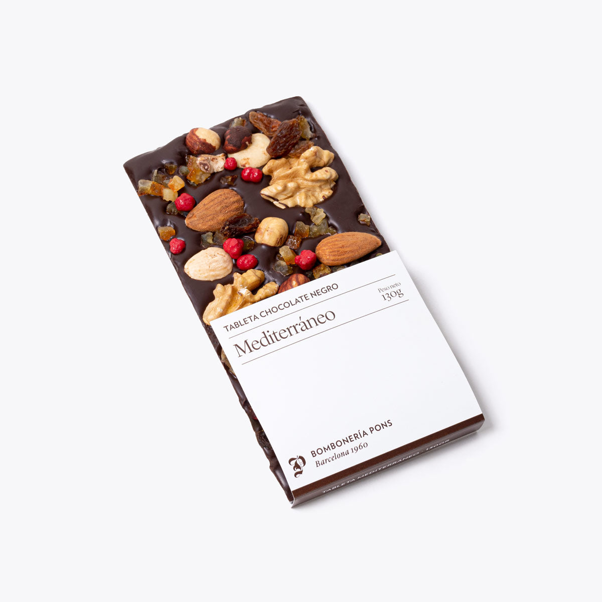 Tableta mediterraneo 130g en formato a granel.