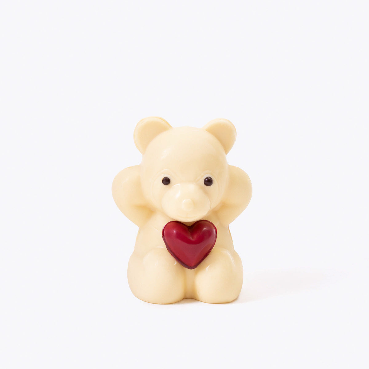 Oso mini san valentin chocolate blanco 110g, presentación a granel.