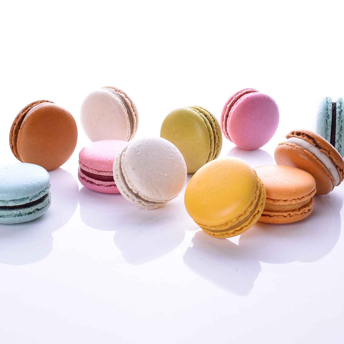 Presentación de Macaron de lima, en formato a granel.